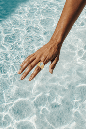 BONDED AQUAMARINE RING